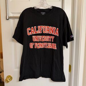 Champion Black University Graphic Tee California University of Pennsylvania